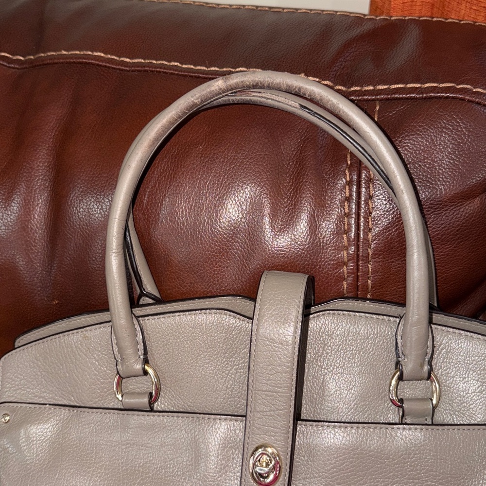 🔥🔥🔥Coach Mercer 30 Gray Leather Satchel Handbag - Picture 9 of 14